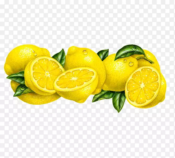 柠檬水果插图-金柠檬扣减元素