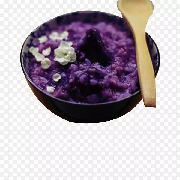 粥生尖甘薯吃食-紫甘薯粥