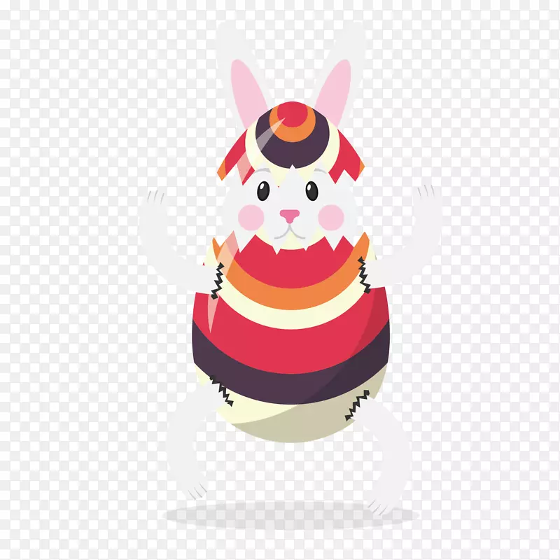 复活节兔鸡蛋壳-可爱蛋壳装饰兔