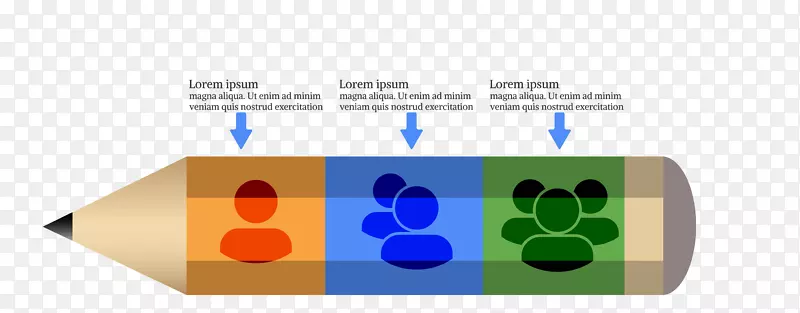铅笔图信息图形卡通铅笔材料