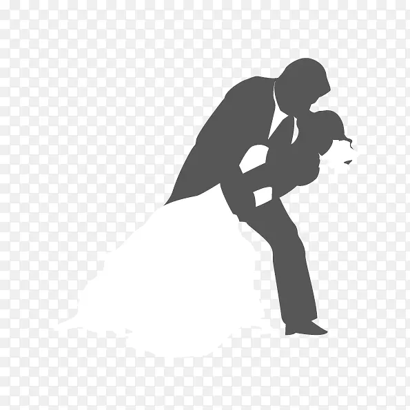 婚礼剪影婚姻-载体已婚夫妇拥抱亲吻