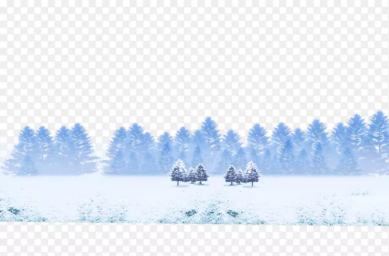 雪景圣诞画-卡通雪