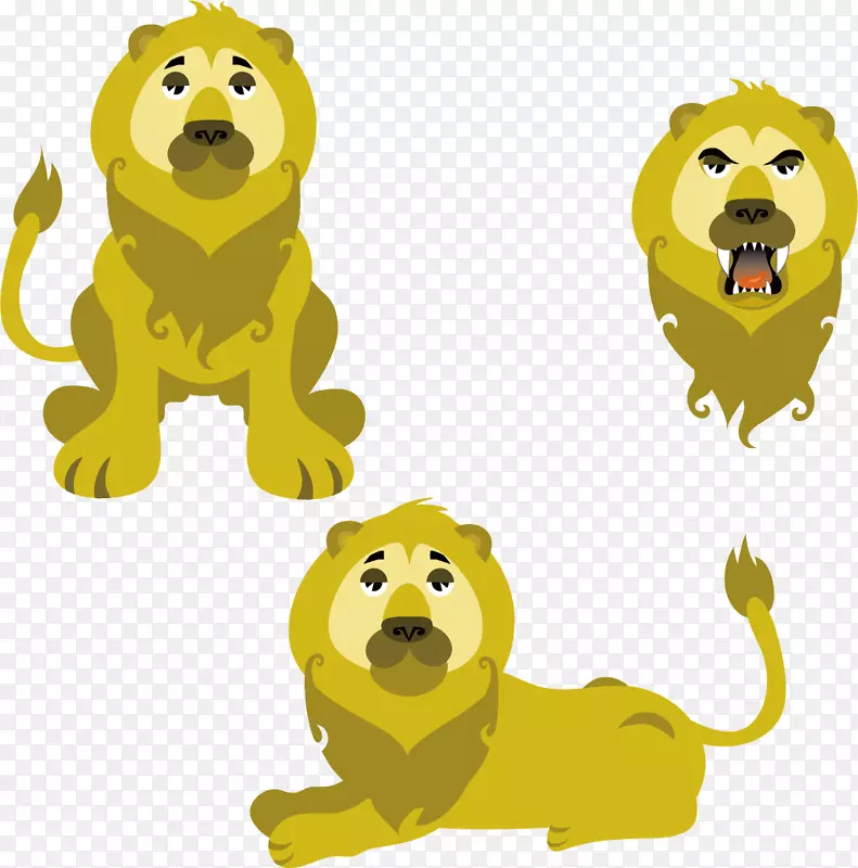 狮子卡通动物卡通狮子
