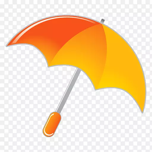 雨伞摄影图标-黄色卡通伞