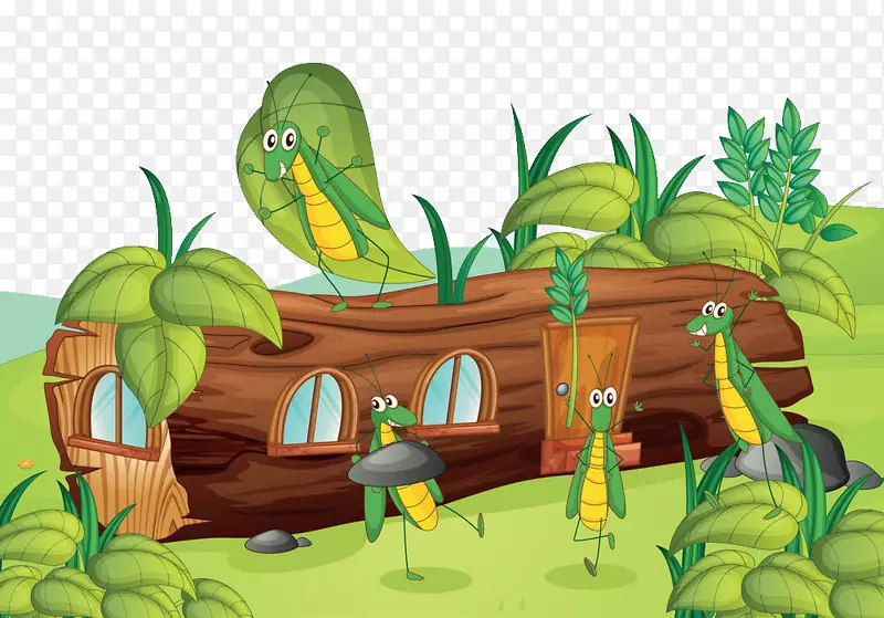 昆虫自然-免费插图-昆虫和树木