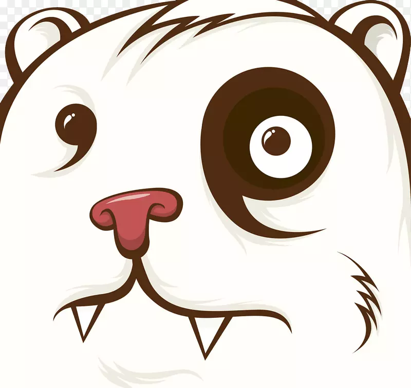 大熊猫卡通脸谱-卡通动物脸特写