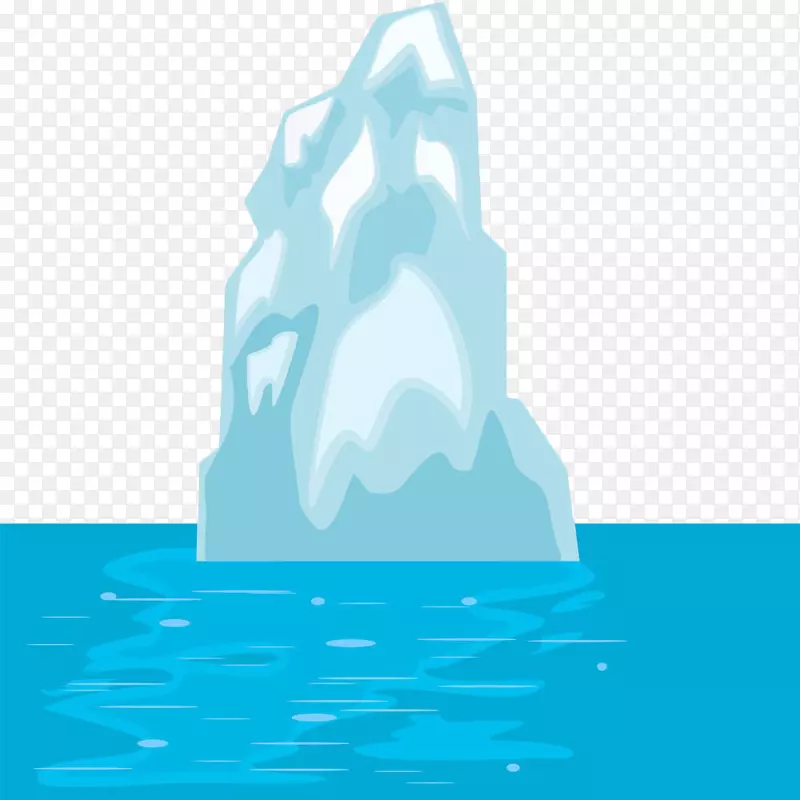 冰山剪贴画.手工绘制的海上冰山