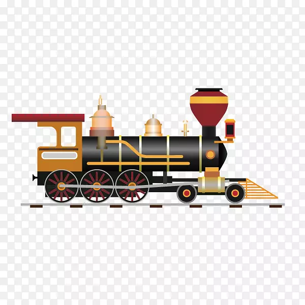 铁路运输蒸汽机车图-火车，复古列车