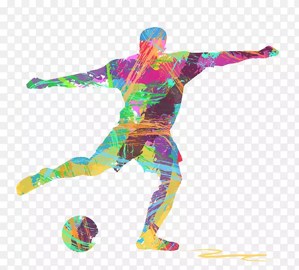 足球运动员插图-足球