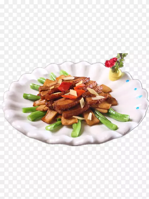 培根素菜，托奇诺菜，炒培根菜，鲍鱼蘑菇。