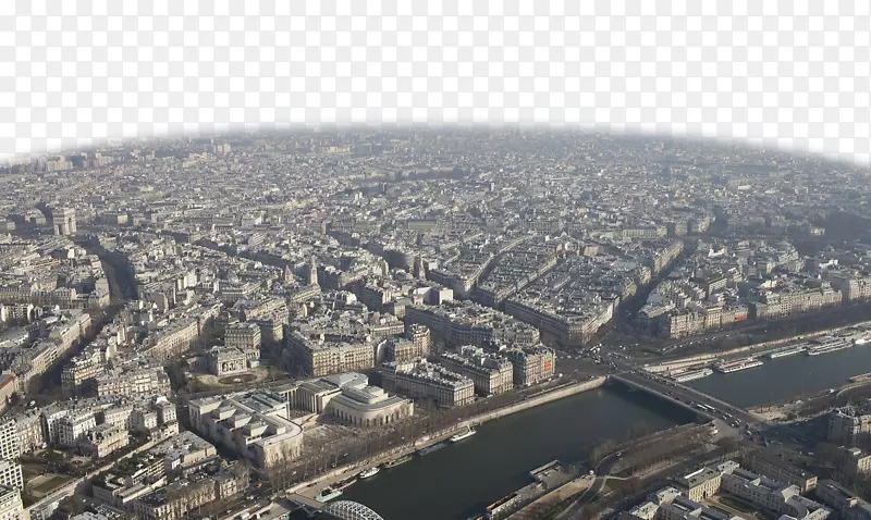 埃菲尔铁塔城市-巴黎俯瞰PNG图