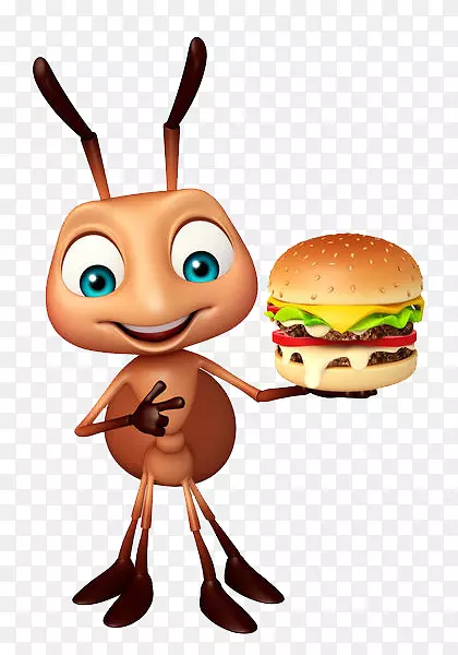 汉堡包蚂蚁图-蚂蚁和汉堡