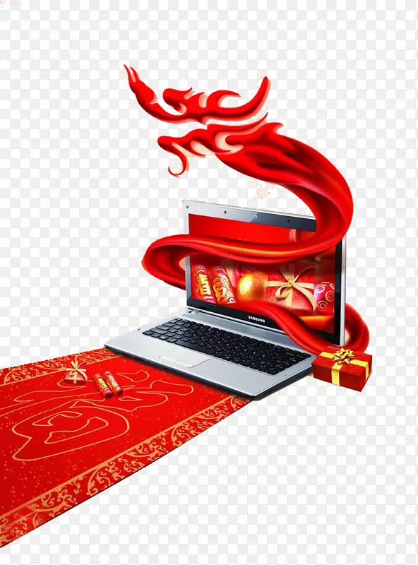 农历新年海报-农历新年推广手提电脑