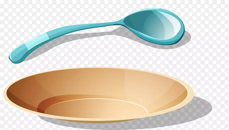 汤匙盘餐具.盘子和勺子