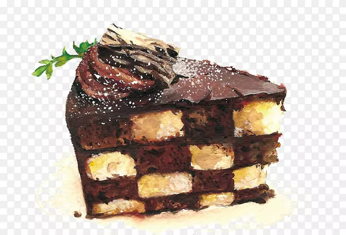 巧克力蛋糕玉米饼奶油巧克力蛋糕