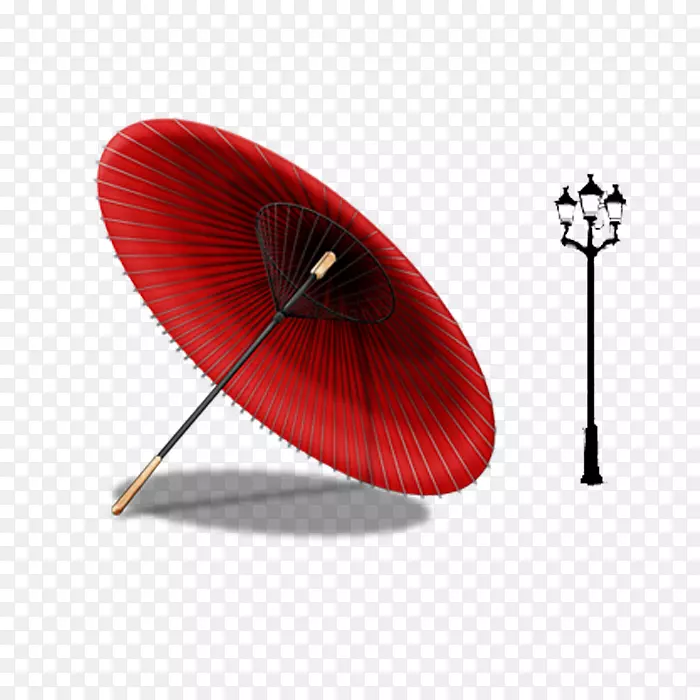 雨伞图标-红色伞