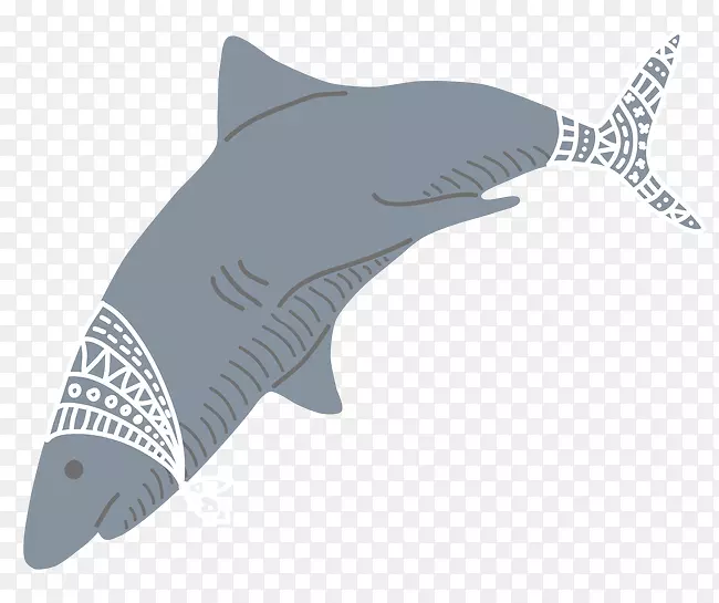 鲨鱼贴纸-蓝色海豚