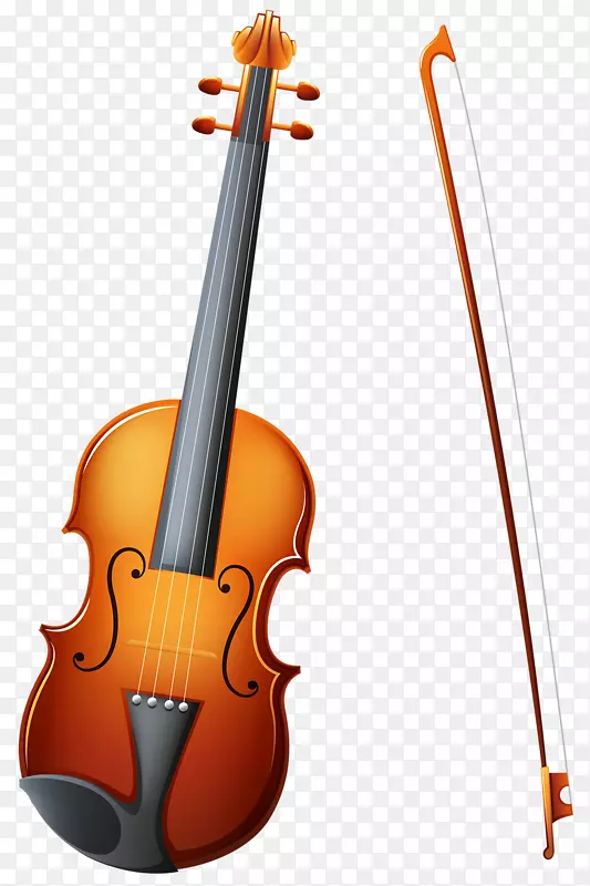 乐器版税-无喇叭插画-卡通小提琴