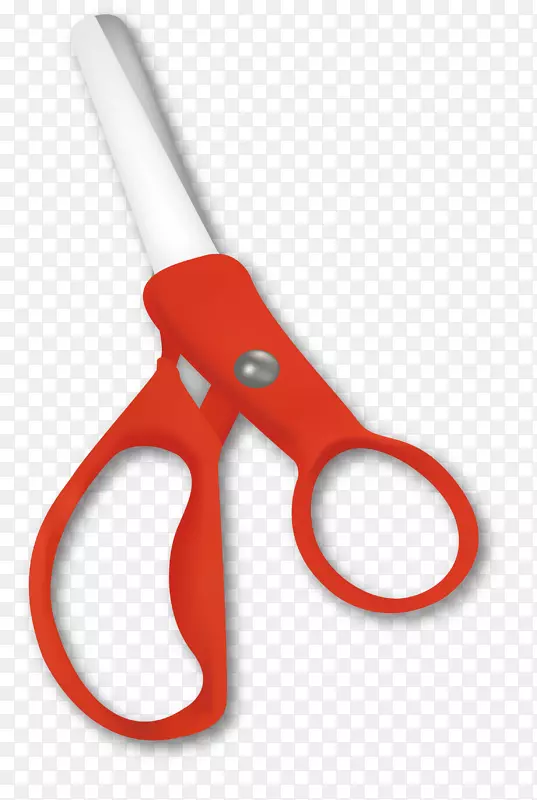 剪刀剪贴画-红色剪刀