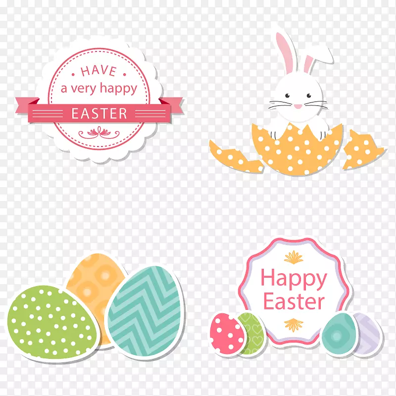 复活节兔子复活节彩蛋夹艺术-复活节