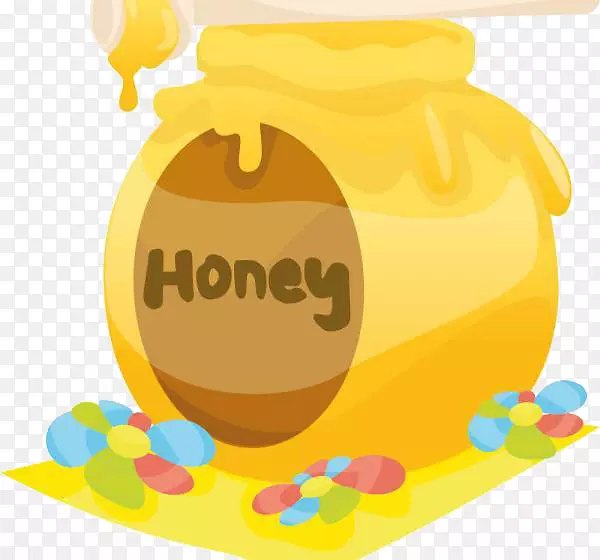 薄饼蜂蜜卡通插图-蜂蜜