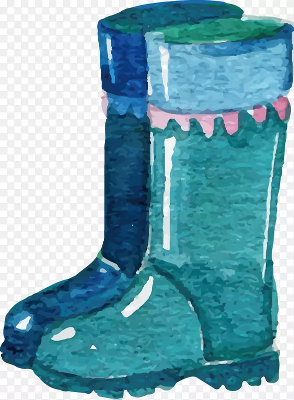 雪靴，威灵顿靴，蓝雨靴