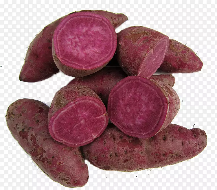 红薯薯蓣紫色山药切甘薯