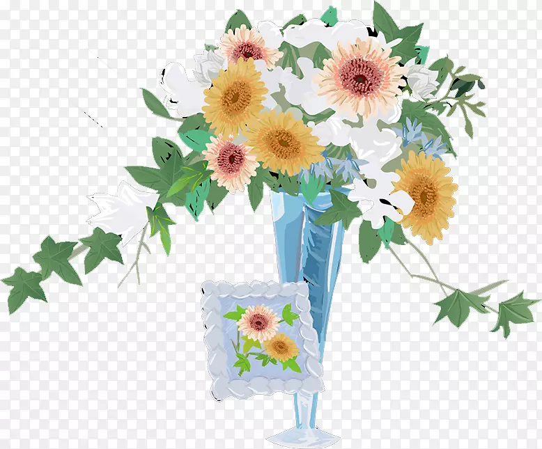 花卉设计花盆切花菊花花瓶