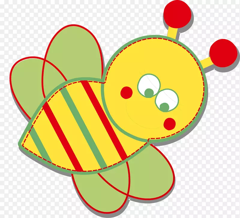 蜜蜂插图-可爱的小蜜蜂