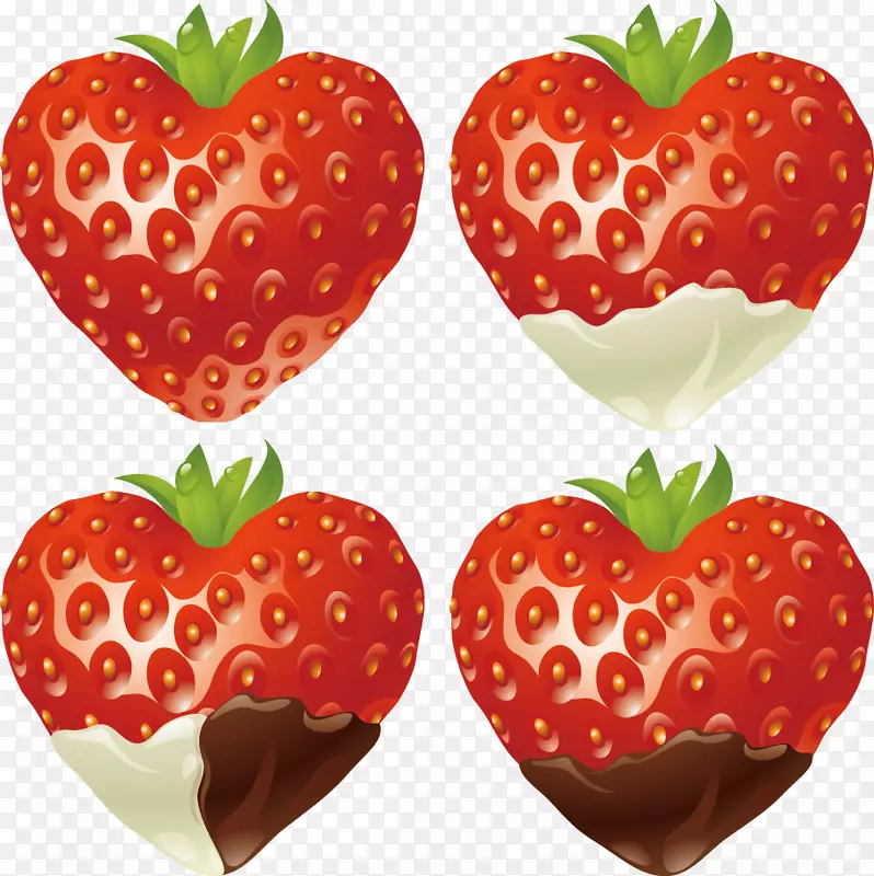 草莓汁心红草莓图案