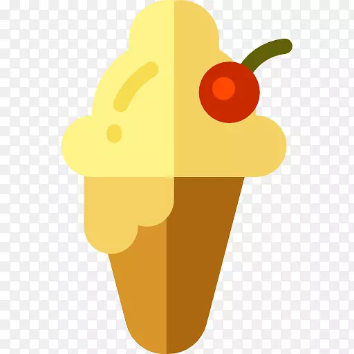 冰淇淋黄色可伸缩图形图标-冰淇淋