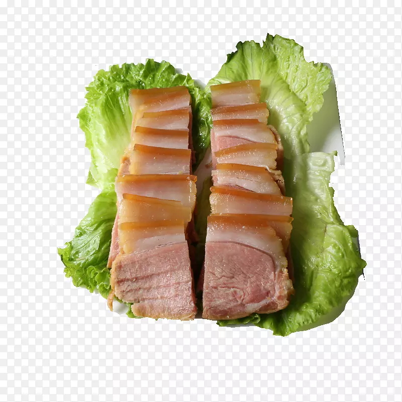 生鱼片，培根，腊肉，香肠，肉-生菜和培根