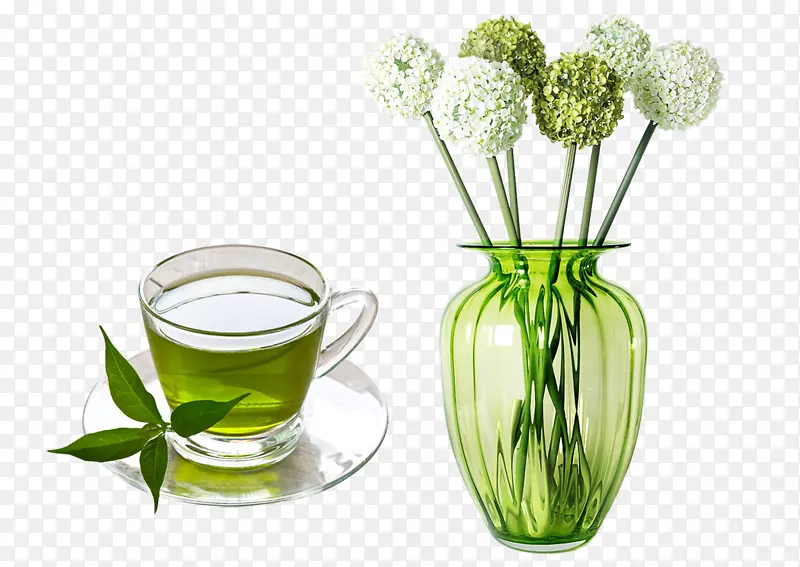 绿茶冰沙丝食品花瓶