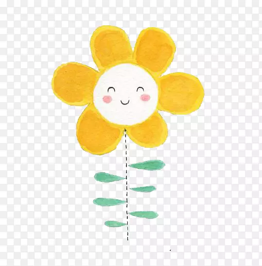 花乐艺术剪贴画-黄色向日葵