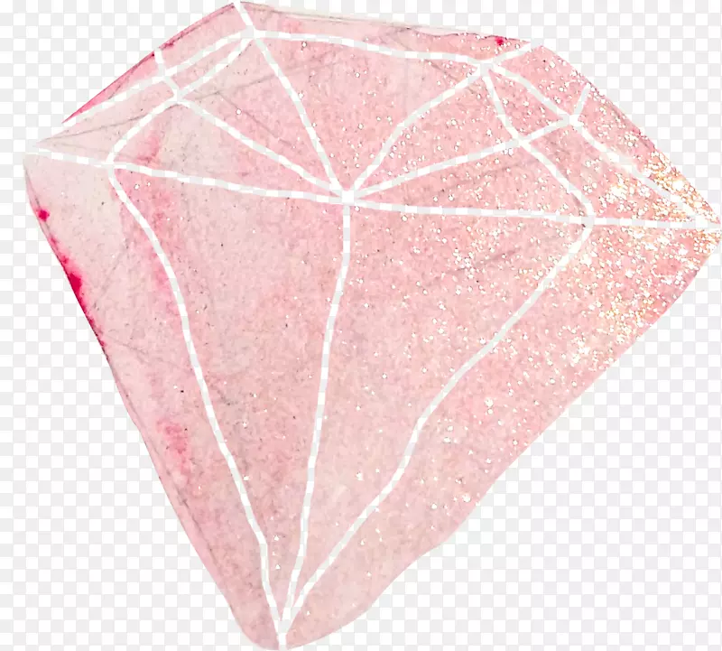 粉红钻石耳环-钻石