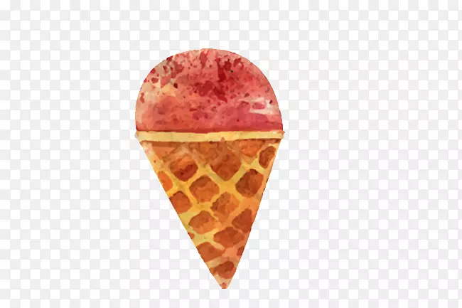 水彩画海报夏季冰淇淋