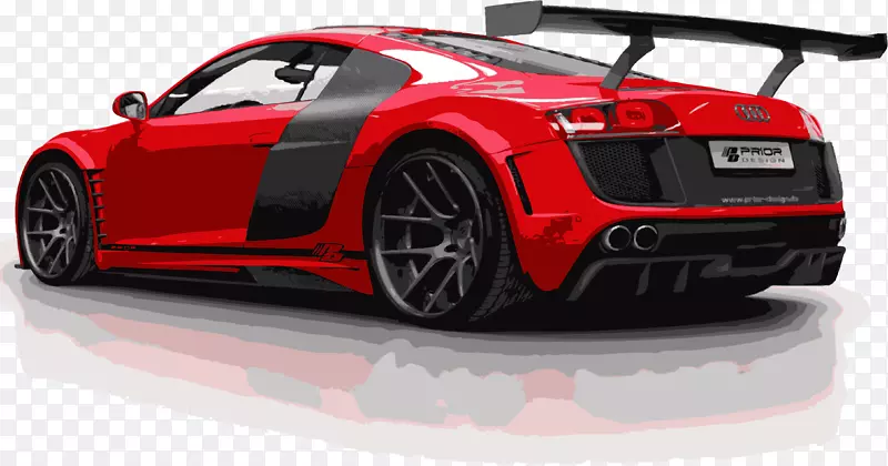 奥迪R8 LMS(2016)2012奥迪R8 GT跑车-红色改装跑车