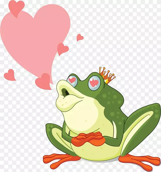 青蛙王子剪贴画-卡通青蛙
