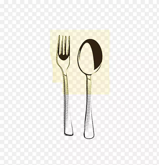 叉子材料-一把勺子和一把叉子
