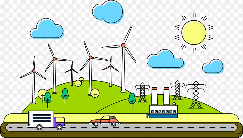 发电站风力发电绿色能源