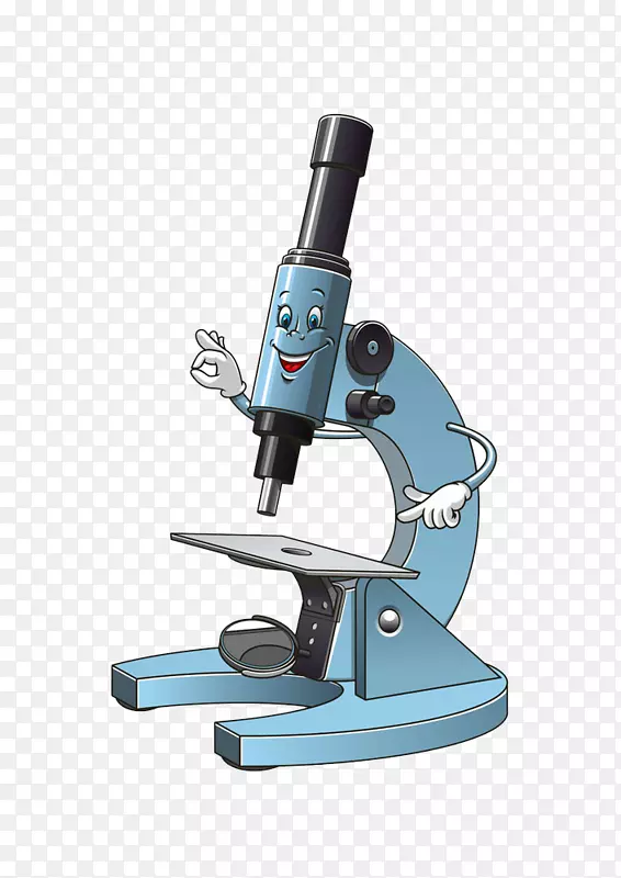 卡通光学显微镜剪贴画手绘卡通显微镜