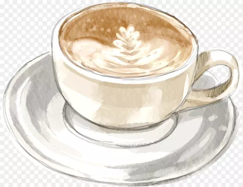 卡布奇诺浓缩咖啡多比欧咖啡-喝咖啡