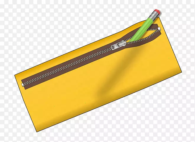 铅笔盒剪贴画-黄色铅笔剪贴画