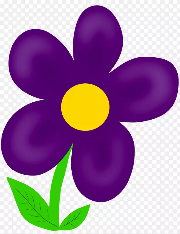 紫红色花朵剪贴画-四月花剪贴画