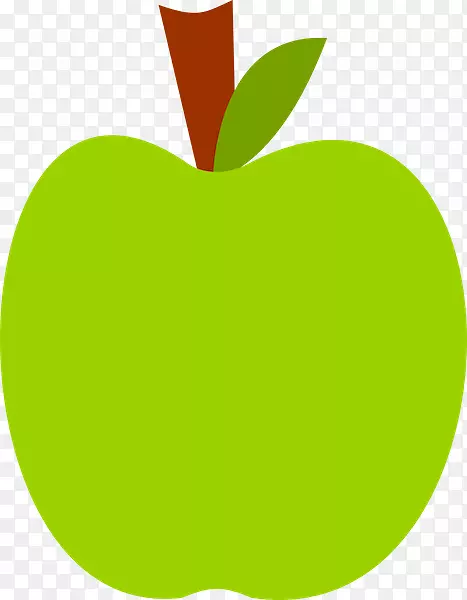 苹果水果剪贴画-绿色苹果剪贴画