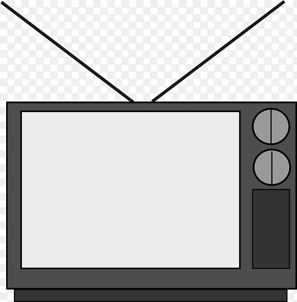 高清电视平板显示免费内容剪辑艺术老式电视剪贴画