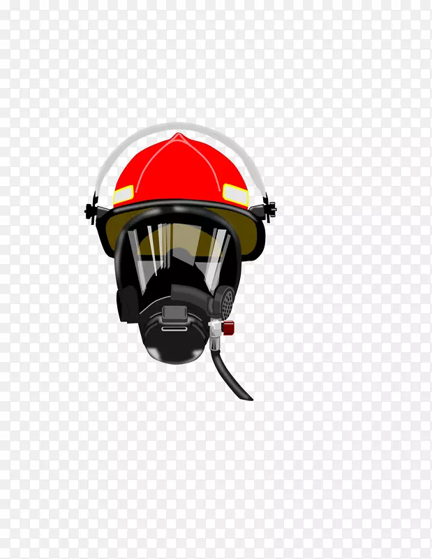消防队员头盔面具剪辑艺术-消防员面对悬崖