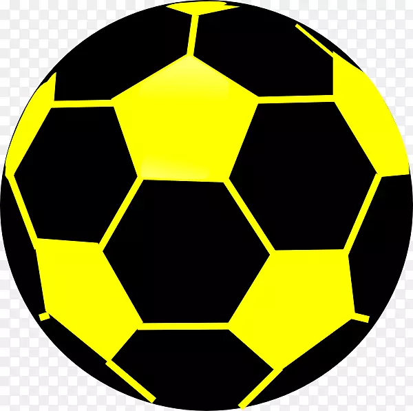 足球黑白运动剪贴画-黄色球剪贴画