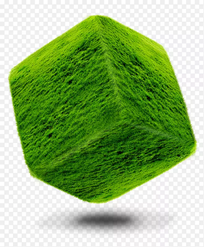 立方体方绿草立方体