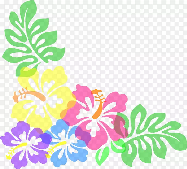 夏威夷木槿剪贴画-高分辨率剪贴画